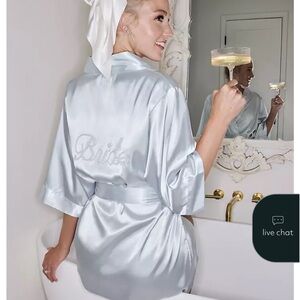 David’s Bridal Pearl Robe - Blue (S/M)